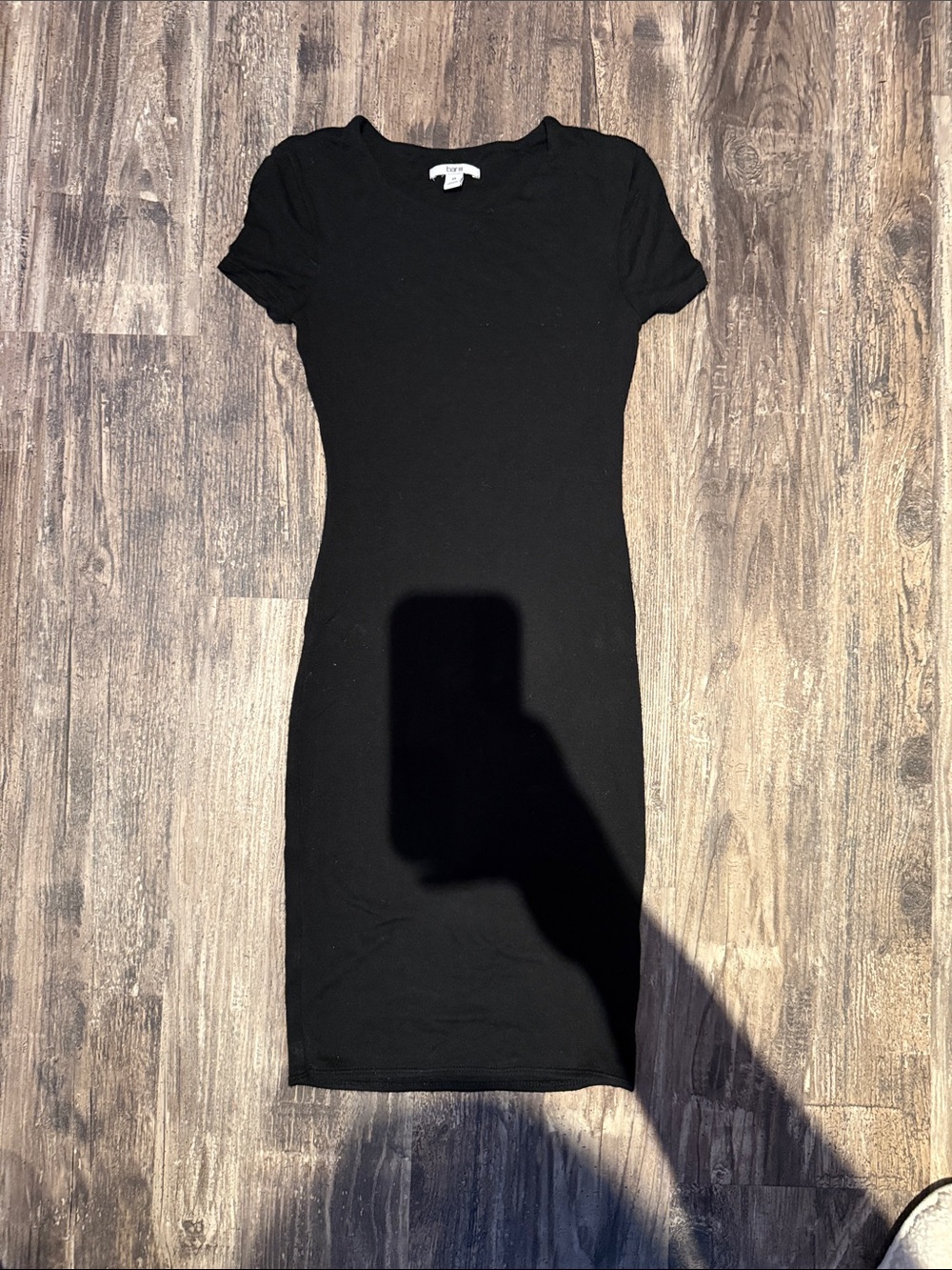 Bar III Black Short-Sleeve Midi Bodycon Dress